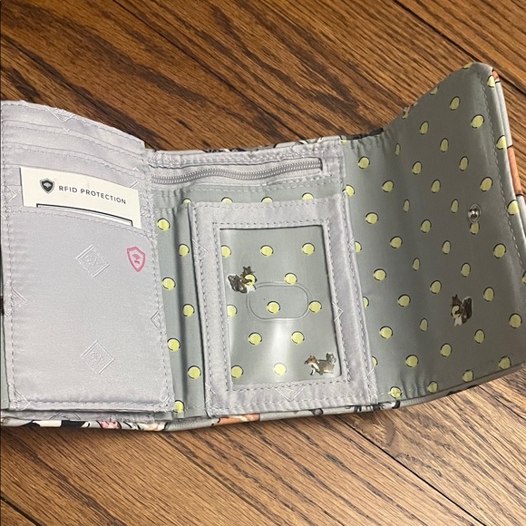 Vera Bradley Gray Dog Pattern Wallet - Picture 2 of 5